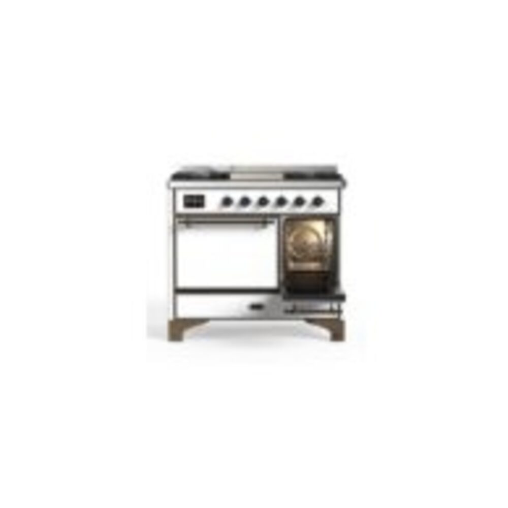 ILVE_UMD10FDQNS3WHBLP_Majestic_II_40"_Dual_Fuel_Range_Right_Angle