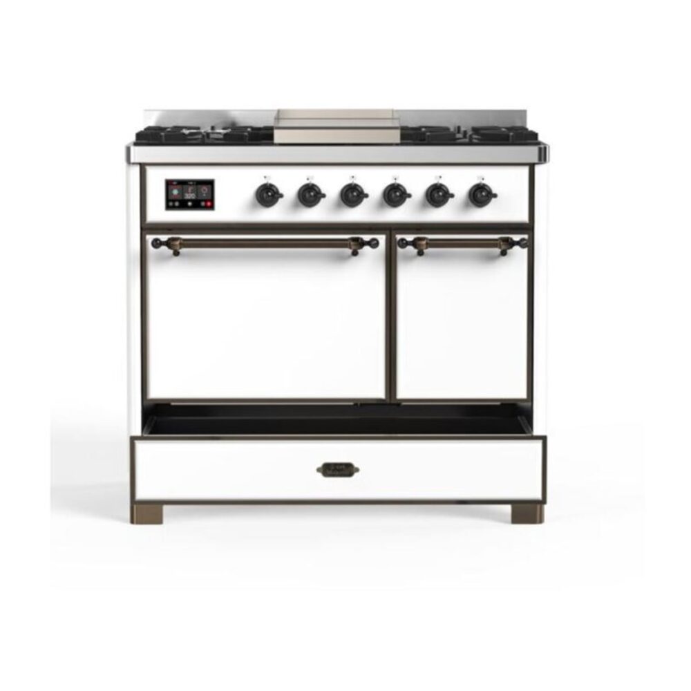 ILVE UMD10F Majestic II 40 inch Dual Fuel Range with 6 Burners, Griddle
