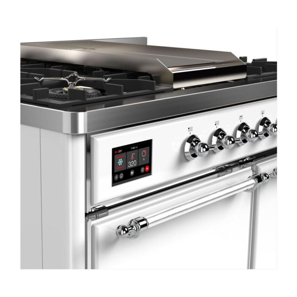 ILVE_UMD10FDQNS3WHCLP_Majestic_II_40"_Dual_Fuel_Range_Front_View