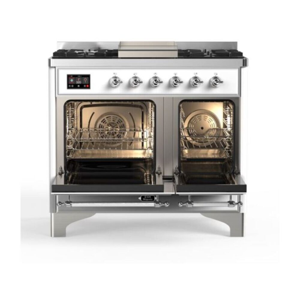 ILVE_UMD10FDQNS3WHCLP_Majestic_II_40"_Dual_Fuel_Range_Top_Angle