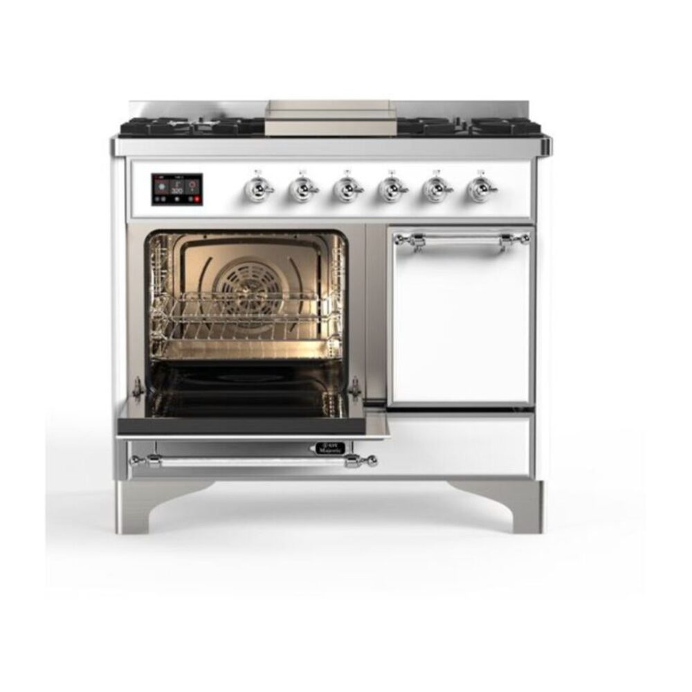 ILVE_UMD10FDQNS3WHCLP_Majestic_II_40"_Dual_Fuel_Range_Left_Angle