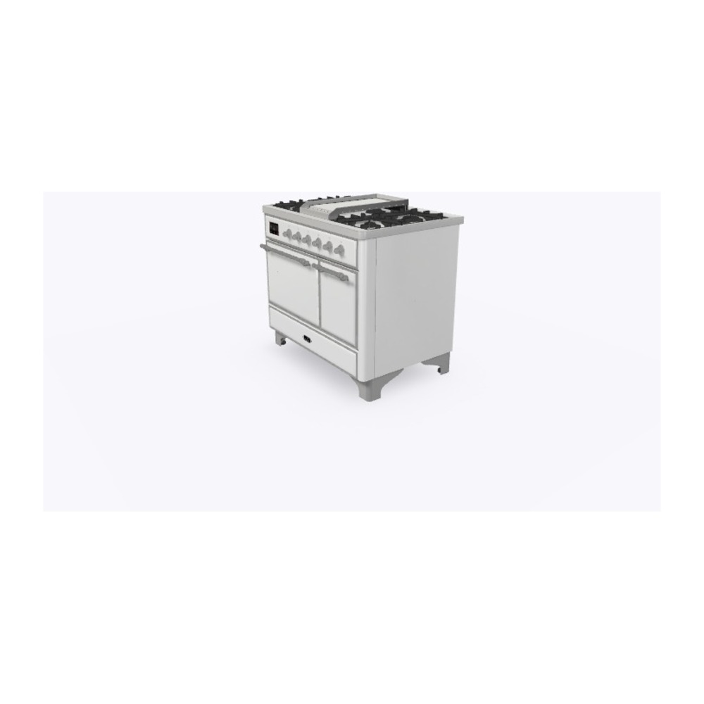 ILVE_UMD10FDQNS3WHC_Majestic_II_40"_Dual_Fuel_Range_Right_Angle