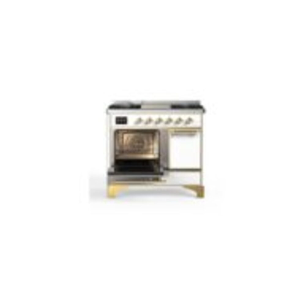 ILVE_UMD10FDQNS3WHGLP_Majestic_II_40"_Dual_Fuel_Range_Left_Angle