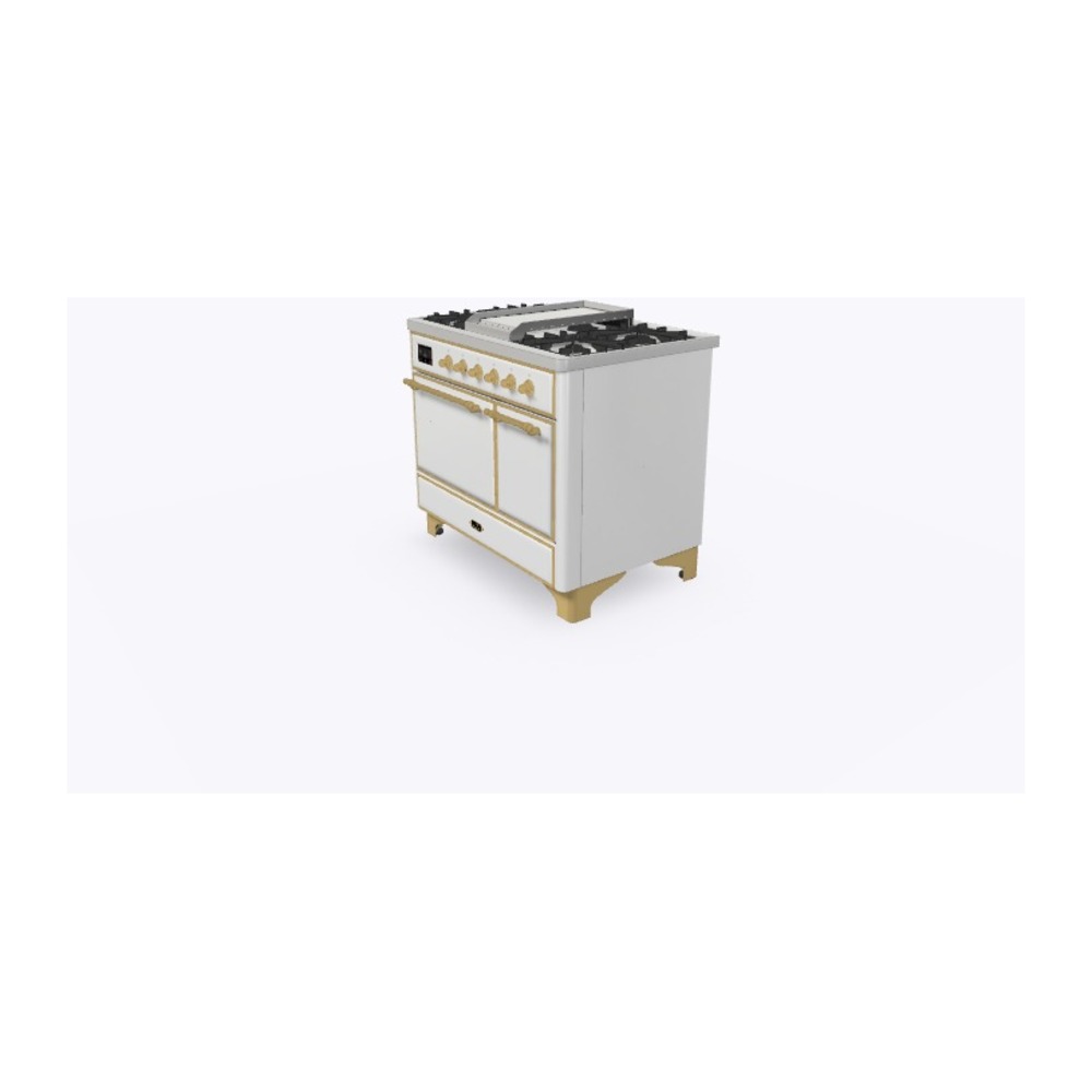 ILVE_UMD10FDQNS3WHGLP_Majestic_II_40"_Dual_Fuel_Range_Right_Angle