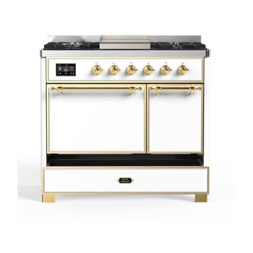 ILVE UMD10F Majestic II 40 inch Dual Fuel Range with 6 Burners, Griddle