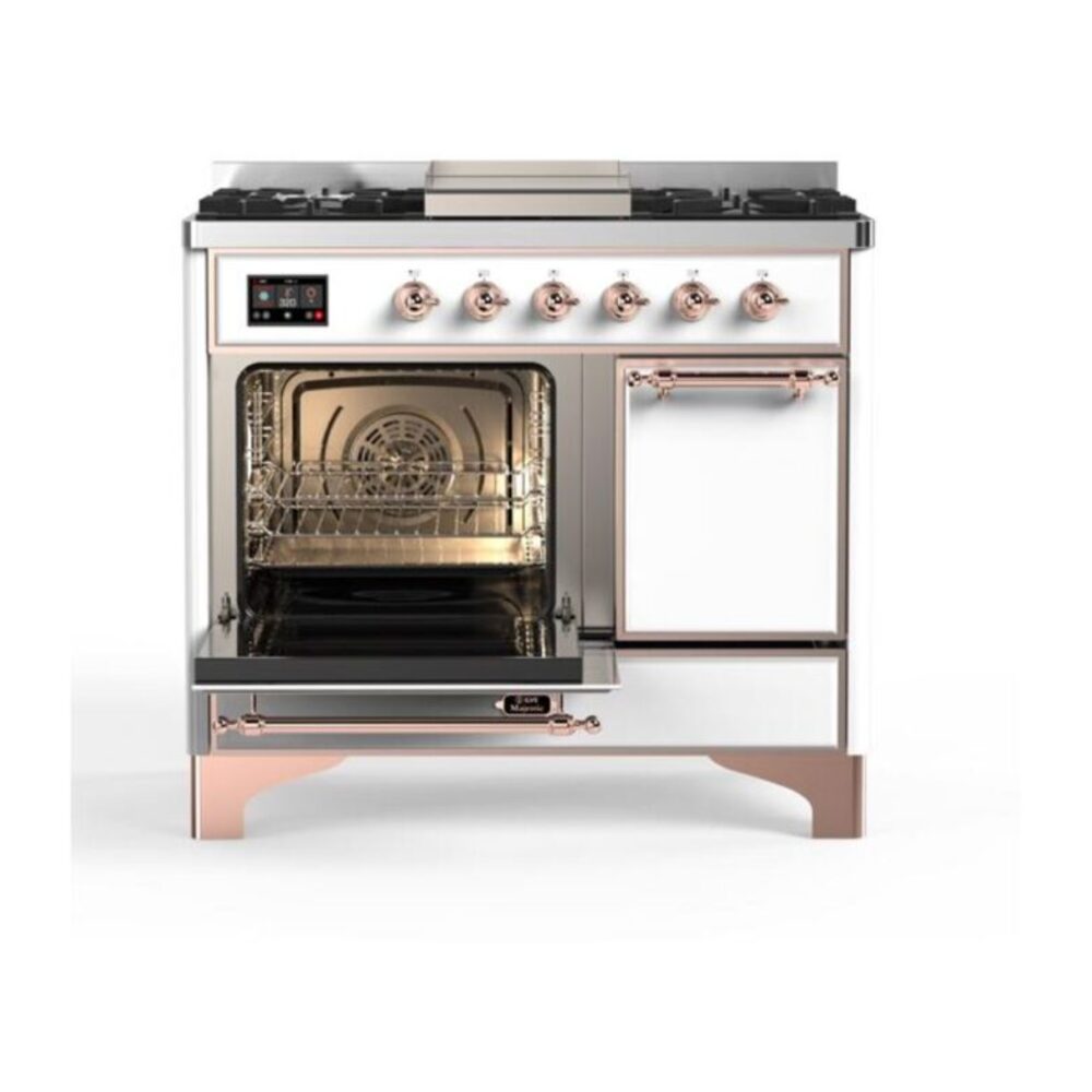 ILVE_UMD10FDQNS3WHP_Majestic_II_40_Dual_Fuel_Range_Left_Angle