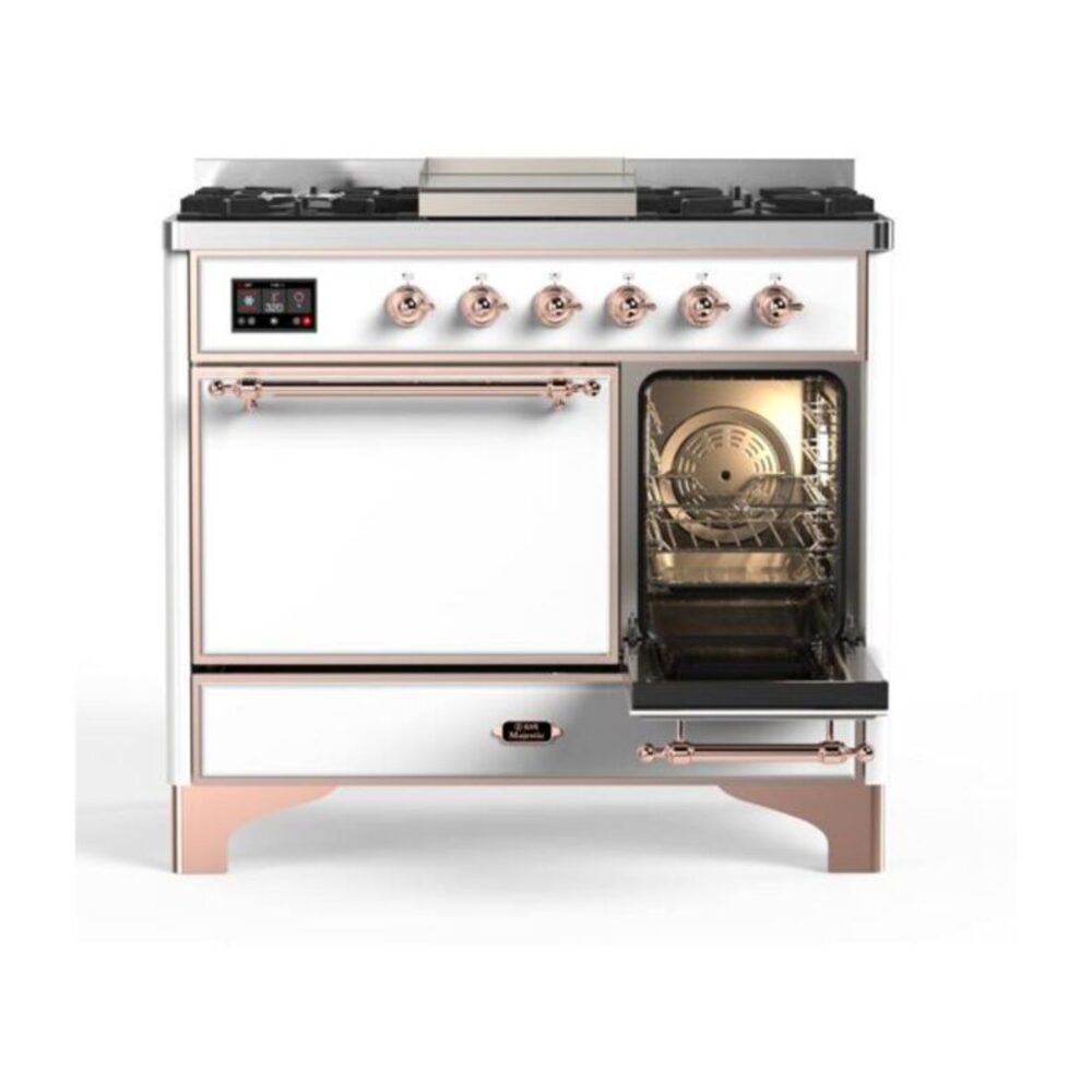 ILVE_UMD10FDQNS3WHP_Majestic_II_40"_Dual_Fuel_Range_Right_Angle
