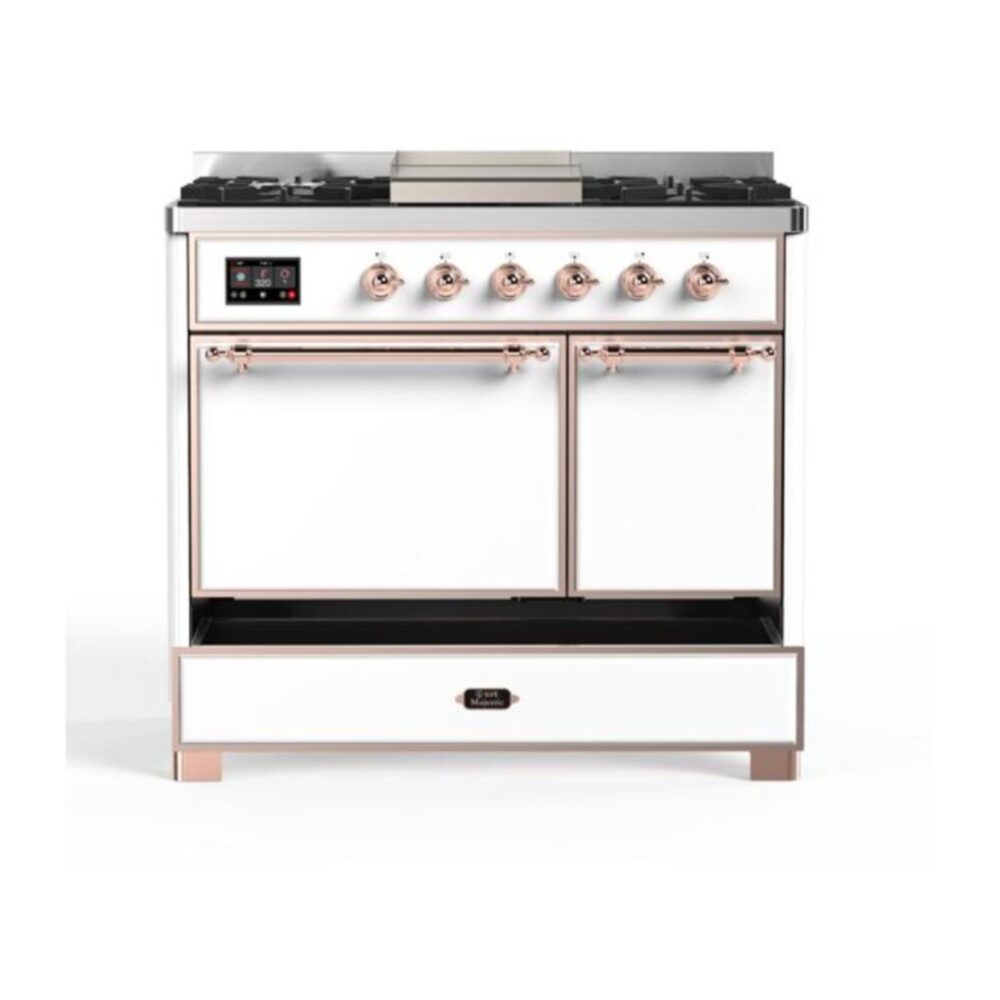 ILVE UMD10F Majestic II 40 inch Dual Fuel Range with 6 Burners, Griddle