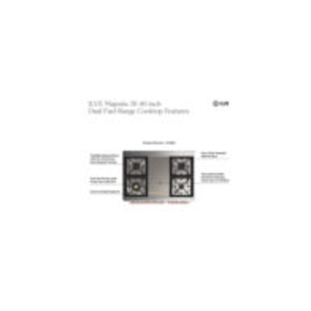 ILVE UMD40F Majestic III 40 inch Dual Fuel Range with 6 Burners and Griddle, Dual Function Burner up to 25,000 BTU