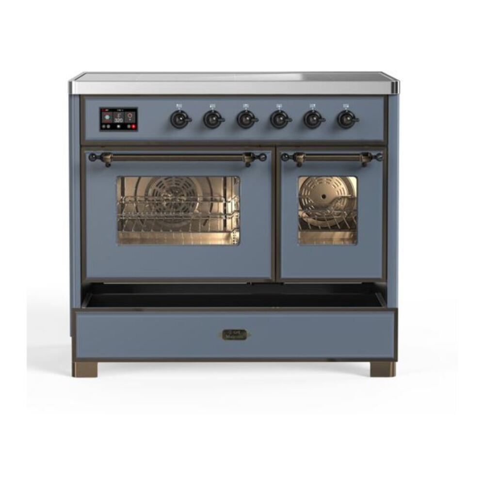 ILVE UMDI10NS3BGB Majestic II 40 inch Induction Range with 6 Elements, Booster Function, Bridge Control, Residual Heat Indicator (Triple Glass Door, Blue Grey, Burnished) 9 ILVE UMDI10F Majestic II 40 inch Induction Range with 6 Elements, Booster Function, Bridge Control, Residual Heat Indicator