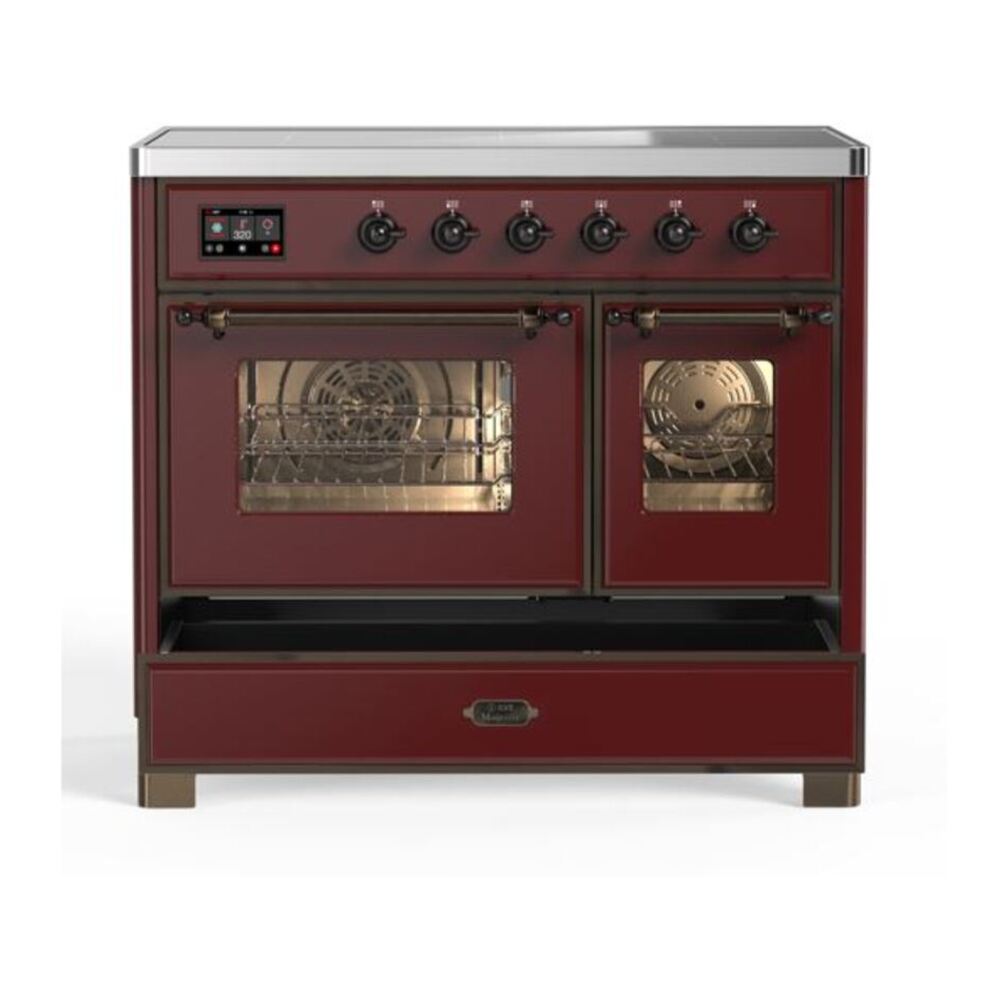 ILVE UMDI10NS3BUB Majestic II 40 inch Induction Range with 6 Elements, Booster Function, Bridge Control, Residual Heat Indicator (Triple Glass Door, Burgundy, Burnished) 9 ILVE UMDI10F Majestic II 40 inch Induction Range with 6 Elements, Booster Function, Bridge Control, Residual Heat Indicator
