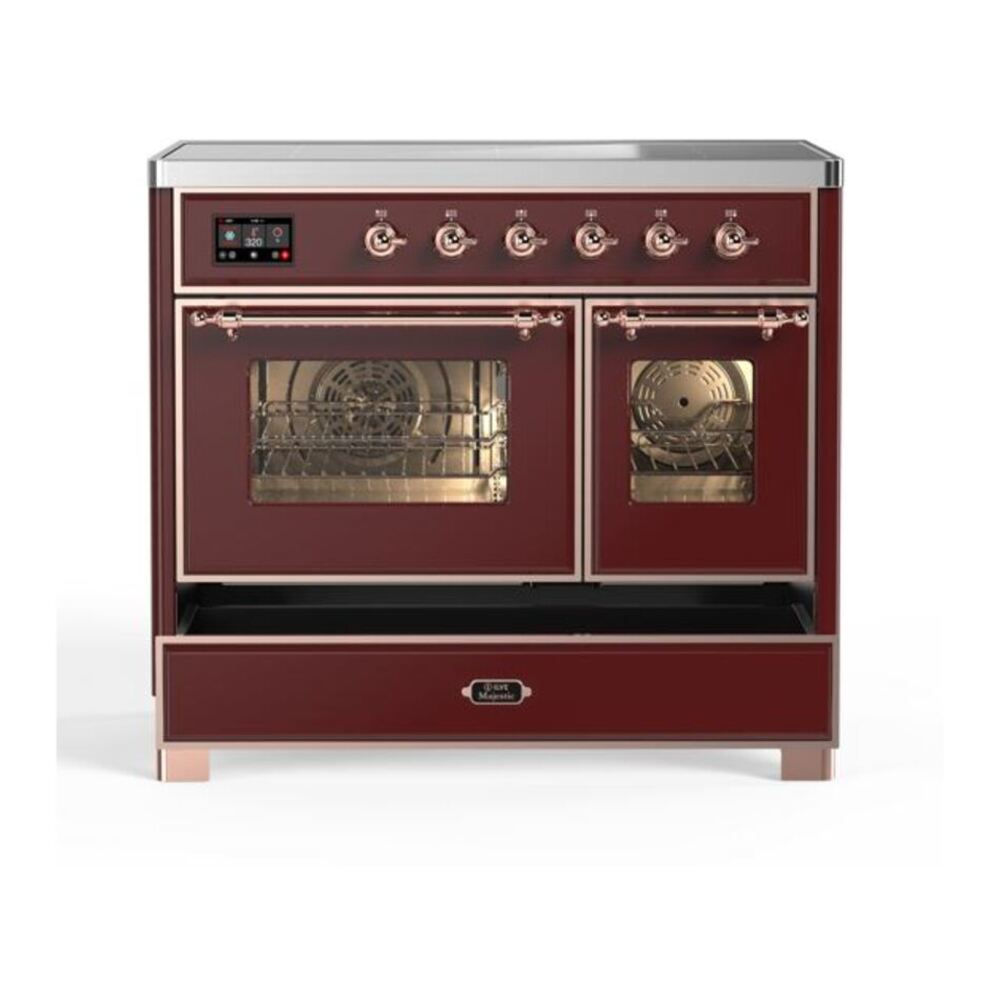 ILVE UMDI10NS3BUP Majestic II 40 inch Induction Range with 6 Elements, Booster Function, Bridge Control, Residual Heat Indicator (Triple Glass Door, Burgundy, Copper) 9 ILVE UMDI10F Majestic II 40 inch Induction Range with 6 Elements, Booster Function, Bridge Control, Residual Heat Indicator