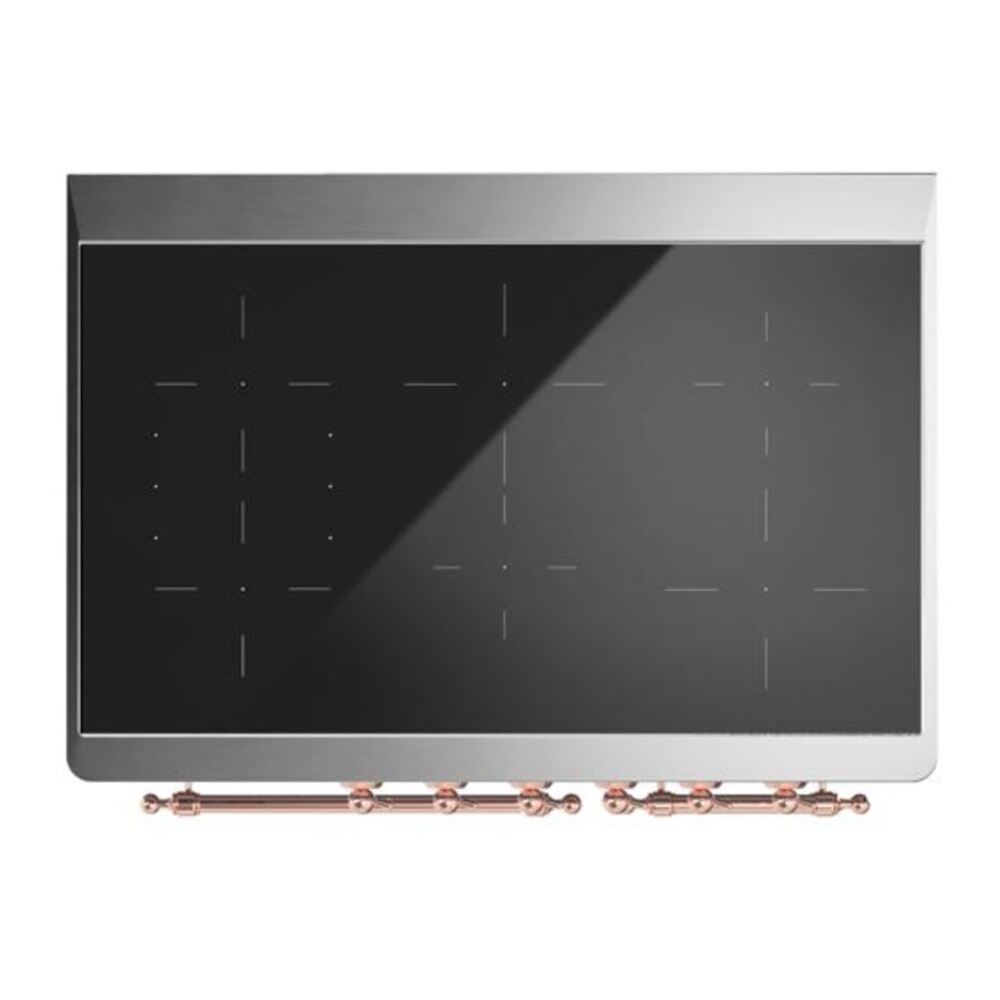 ILVE UMDI10NS3MGP Majestic II 40 inch Induction Range with 6 Elements, Booster Function, Bridge Control, Residual Heat Indicator (Triple Glass Door, Graphite Matte, Copper) 12 ILVE UMDI10F Majestic II 40 inch Induction Range with 6 Elements, Booster Function, Bridge Control, Residual Heat Indicator