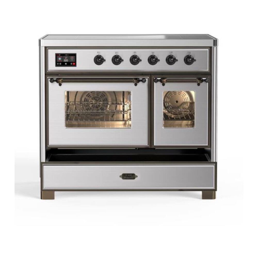 ILVE UMDI10NS3SSB Majestic II 40 inch Induction Range with 6 Elements, Booster Function, Bridge Control, Residual Heat Indicator (Triple Glass Door, Stainless Steel, Burnished) 9 ILVE UMDI10F Majestic II 40 inch Induction Range with 6 Elements, Booster Function, Bridge Control, Residual Heat Indicator