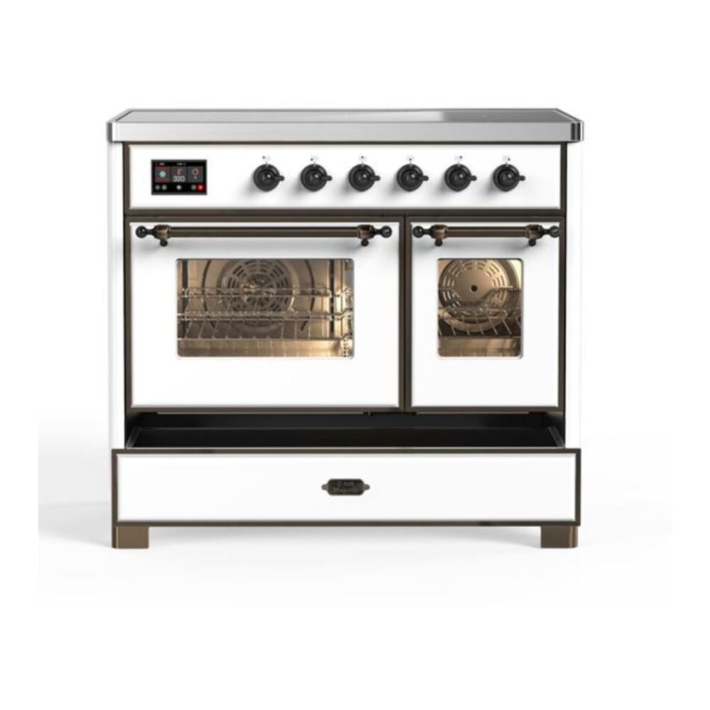 ILVE UMDI10NS3WHB Majestic II 40 inch Induction Range with 6 Elements, Booster Function, Bridge Control, Residual Heat Indicator (Triple Glass Door, White, Burnished) 8 ILVE UMDI10F Majestic II 40 inch Induction Range with 6 Elements, Booster Function, Bridge Control, Residual Heat Indicator