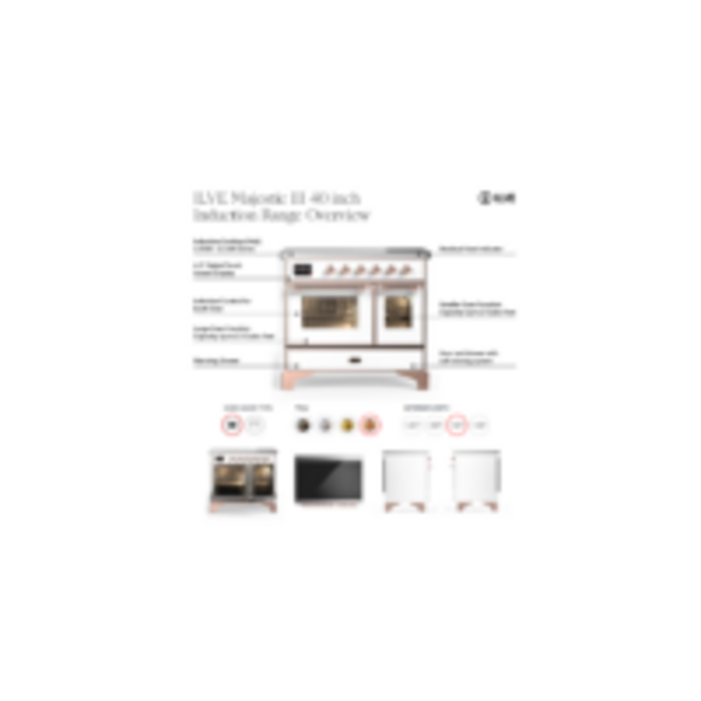ILVE UMDIB40N Majestic III 40 inch Induction Range with 6 Elements, 3.82 cu. ft. Total Oven Capacity