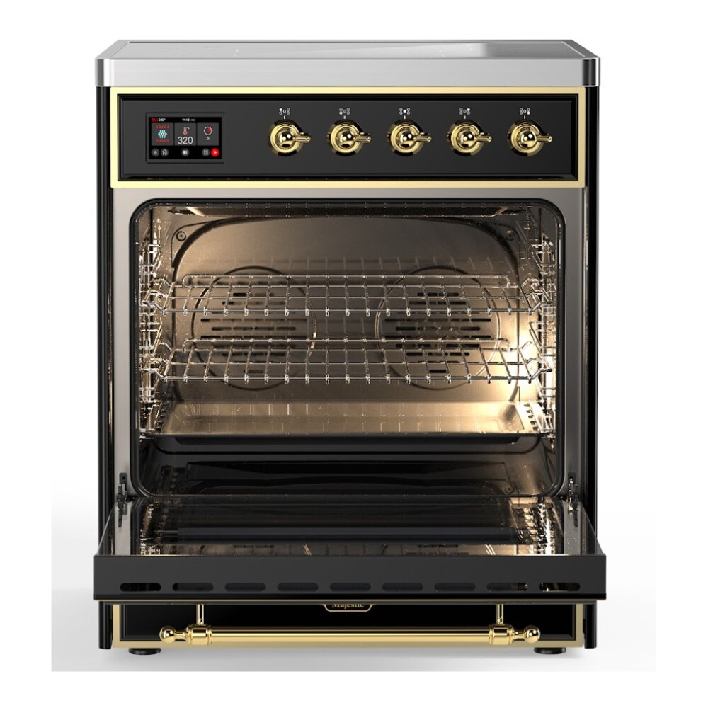 ILVE_UMI30NE3BKG_Majestic_II_30"_Induction_Range_Front_View