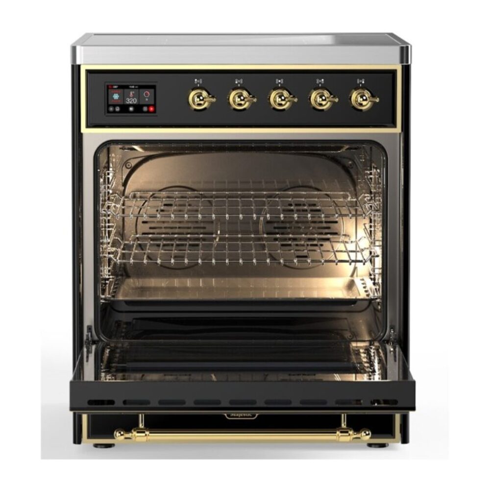 ILVE_UMI30NE3BKG_Majestic_II_30"_Induction_Range_Front_View