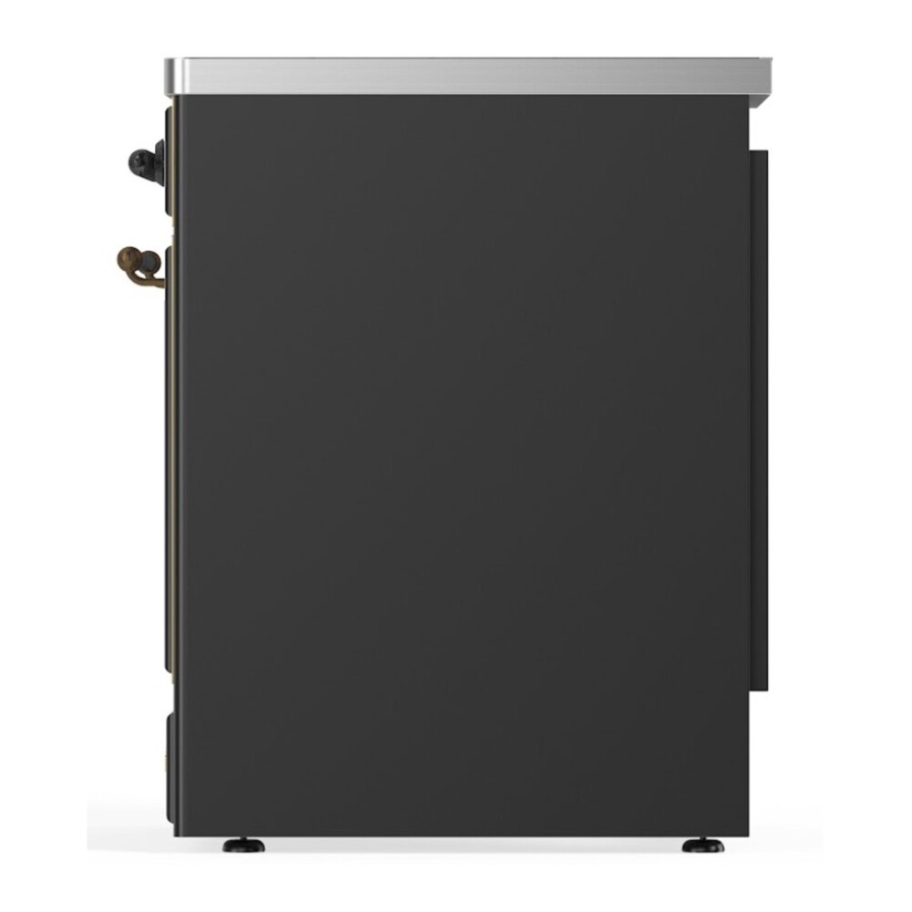 ILVE UMI30NE3MGB Majestic II 30 inch Induction Range with 4 Elements, 4 cu. ft. Oven Capacity (Triple Glass Door, Graphite Matte, Burnished) 9 ILVE_UMI30NE3MGB_Majestic_II_30_Induction_Range_Right_Angle