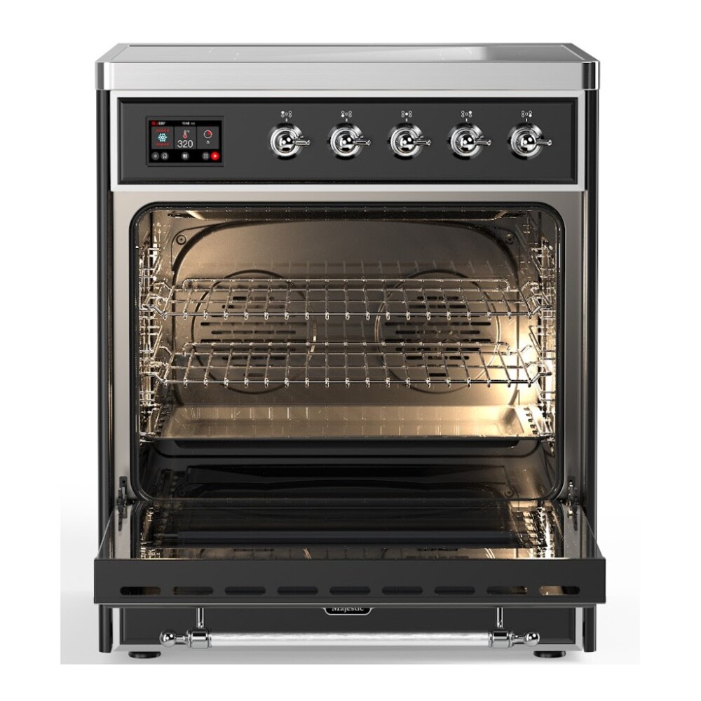 ILVE_UMI30NE3MGC_Majestic_II_30"_Induction_Range_oven_opened