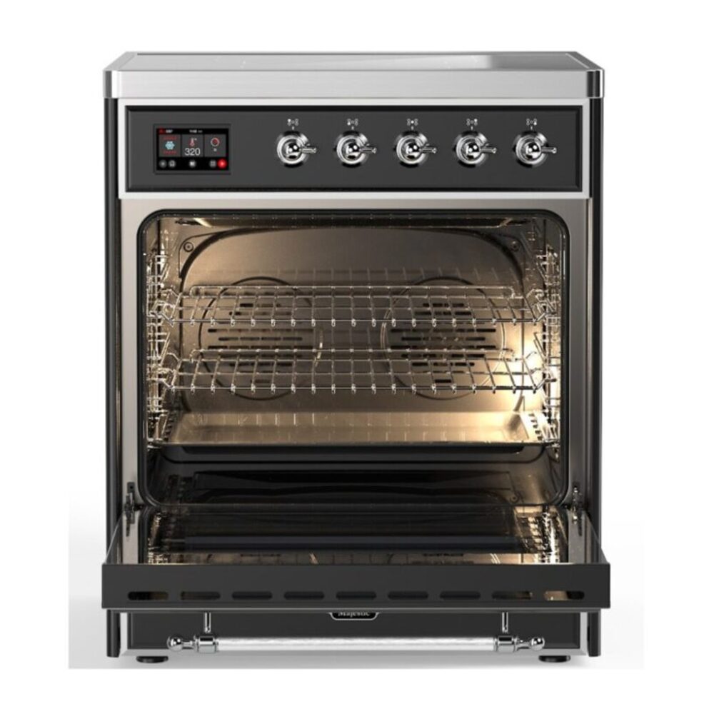 ILVE_UMI30NE3MGC_Majestic_II_30"_Induction_Range_oven_opened