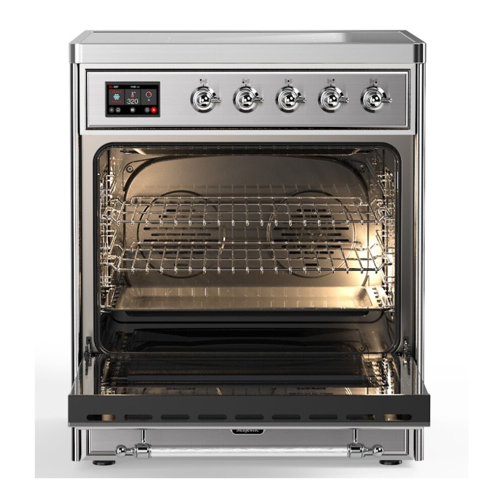 ILVE_UMI30NE3SSC_Majestic_II_30"_Induction_Range_oven_opened