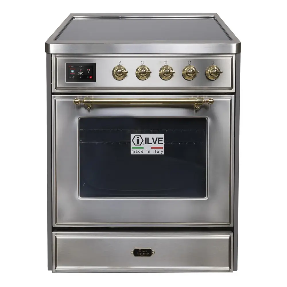 ILVE_UMI30NE3SSG_Majestic_II_30"_Induction_Range_front_angle