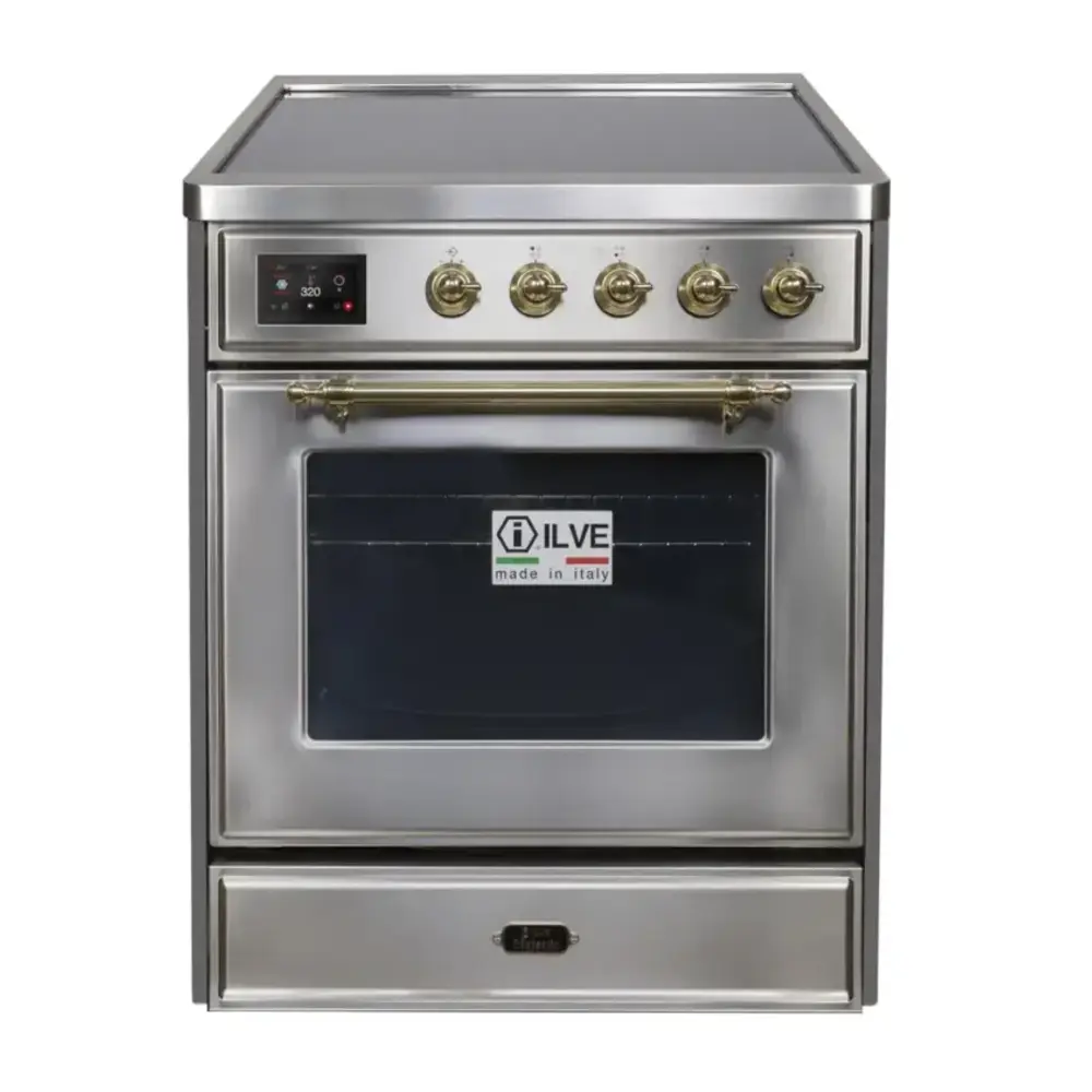 ILVE_UMI30NE3SSG_Majestic_II_30"_Induction_Range_front_angle