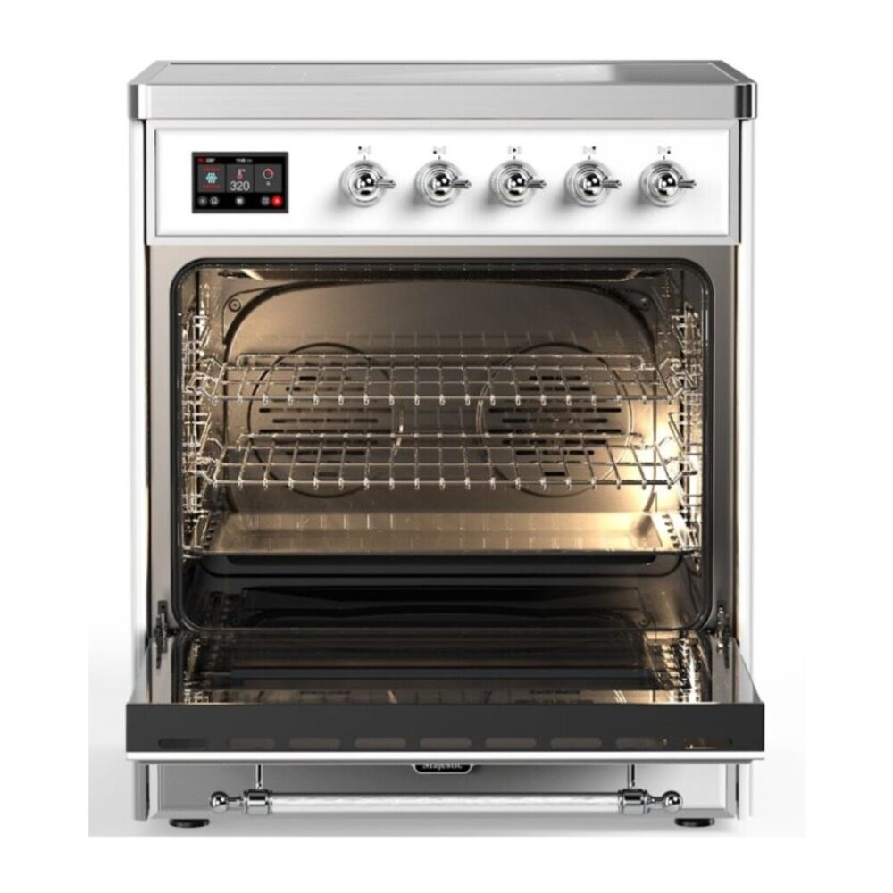 ILVE_UMI30NE3WHC_Majestic_II_30"_Induction_Range_oven_opened
