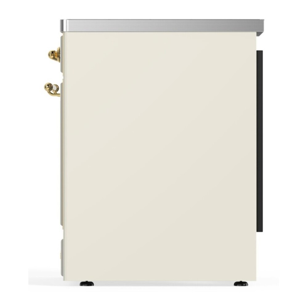 ILVE UMI30QNE3AWG Majestic II 30 inch Induction Range with 4 Elements, 4 cu. ft. Oven Capacity (Solid Door, Antique White, Brass) 9 ILVE_UMI30QNE3AWG_Majestic_II_30"_Induction_Range_Right_Angle