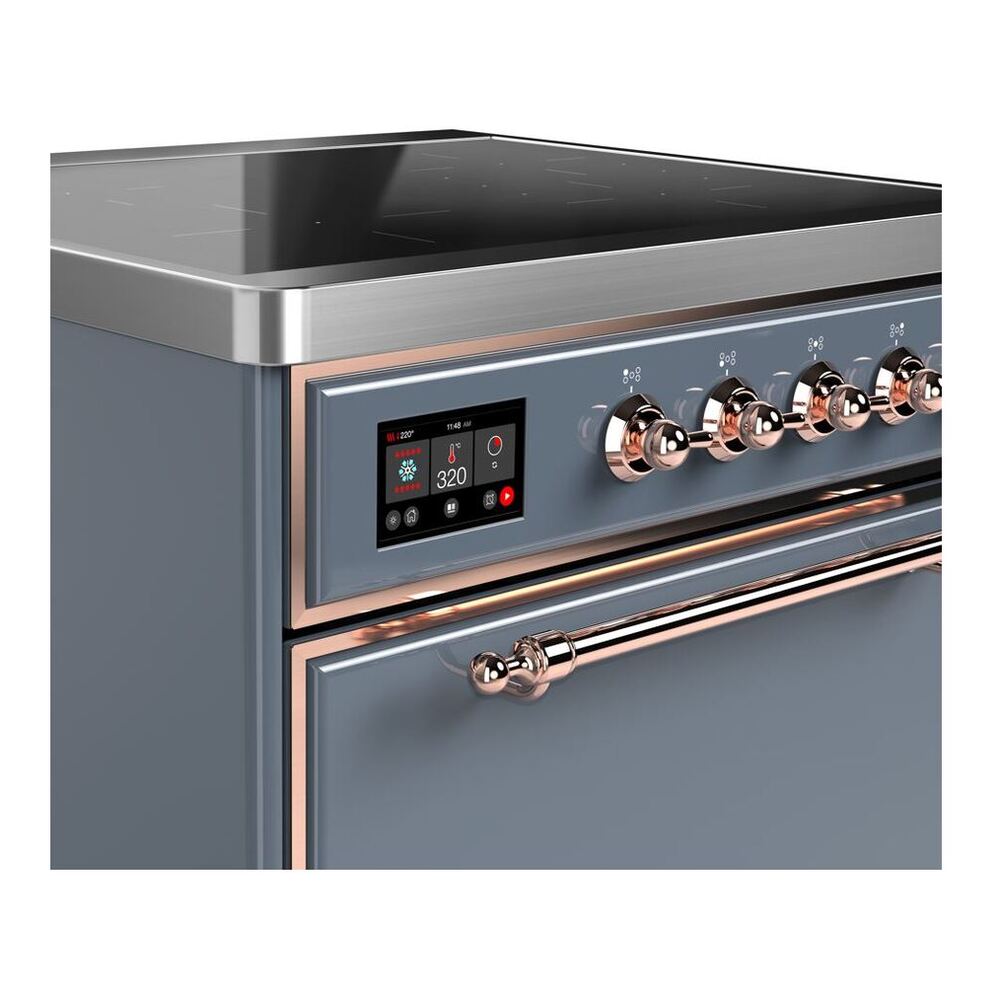 ILVE UMI30QNE3BGP Majestic II 30 inch Induction Range with 4 Elements, 4 cu. ft. Oven Capacity (Solid Door, Blue Grey, Copper) 6 ILVE UMI30N Majestic II 30 inch Induction Range