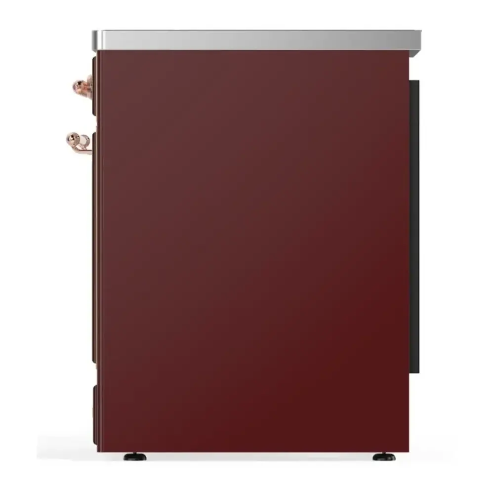 ILVE UMI30QNE3BUP Majestic II 30 inch Induction Range with 4 Elements, 4 cu. ft. Oven Capacity (Solid Door, Burgundy, Copper) 8 ILVE UMI30QNE3BUP right side