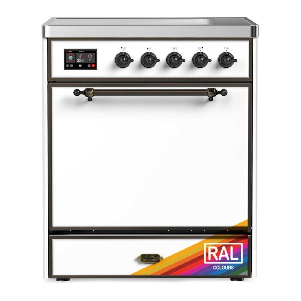 ILVE UMI30QNE3RAB Majestic II 30 inch Induction Range with 4 Elements, 4 cu. ft. Oven Capacity (Solid Door, RAL, Burnished) 1 UMI30QNE3RAB