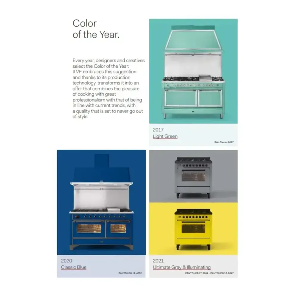 ILVE UMI30QNE3RAC Majestic II 30 inch Induction Range with 4 Elements, 4 cu. ft. Oven Capacity (Solid Door, RAL, Chrome) 8 ILVE_UMI30QNE3RAC-color of the year