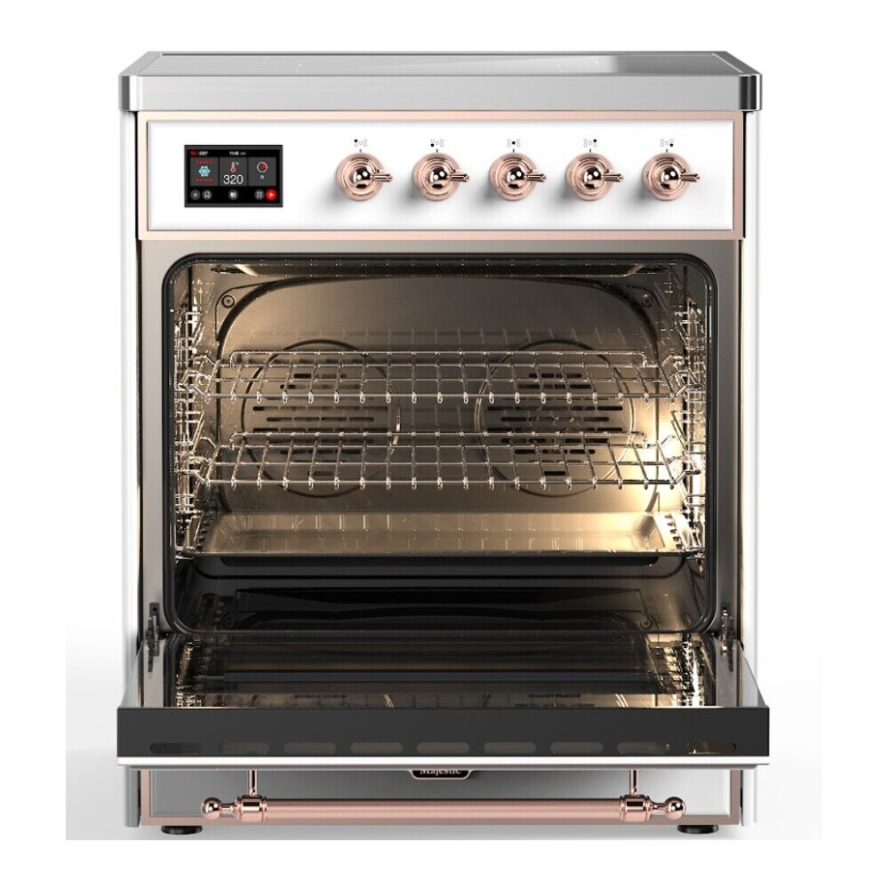 ILVE UMI30QNE3RAP Majestic II 30 inch Induction Range with 4 Elements, 4 cu. ft. Oven Capacity (Solid Door, RAL, Copper) 5 ILVE_UMI30QNE3RAP_Majestic_II_30"_Induction_Range_Front_View