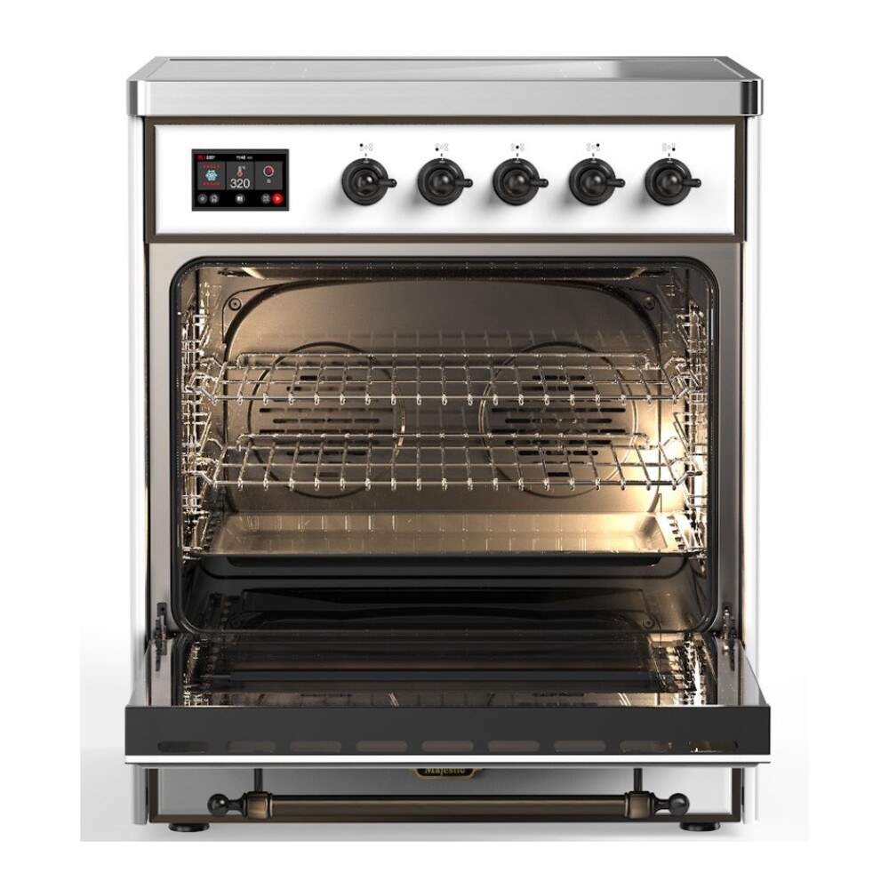 ILVE_UMI30QNE3WHB_Majestic_II_30"_Induction_Range_Front_View