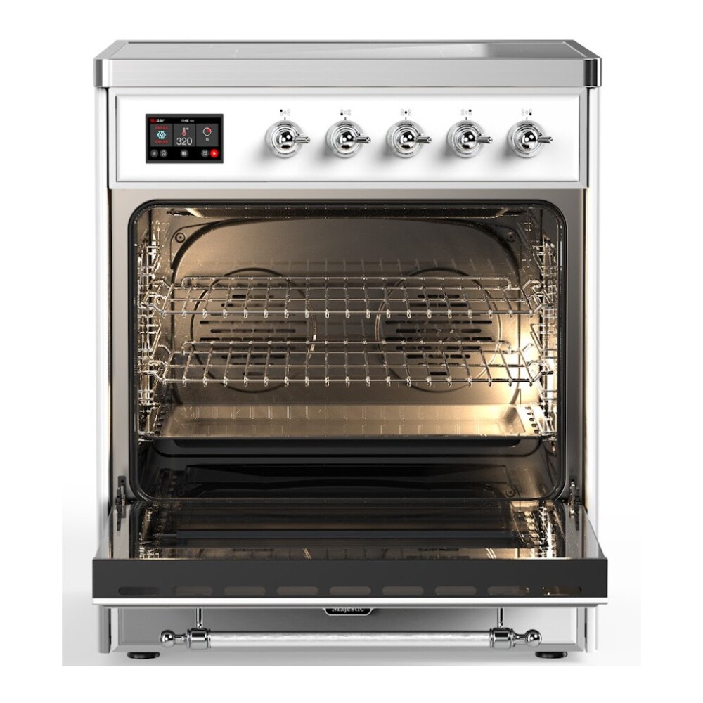 ILVE_UMI30QNE3WHC_Majestic_II_30"_Induction_Range_Front_View