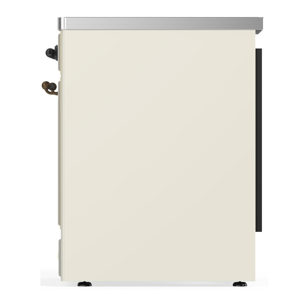 ILVE UMIB30NR3AWB Majestic III 30 inch Induction Range with 4 Elements, 4 cu. ft. Oven Capacity (Triple Glass Door, Antique White, Burnished) 4 UMIB30NR3AWB-Right-Side