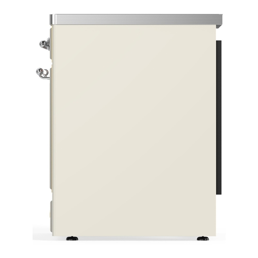 ILVE UMIB30NR3AWC Majestic III 30 inch Induction Range with 4 Elements, 4 cu. ft. Oven Capacity (Triple Glass Door, Antique White, Chrome) 4 UMIB30NR3AWC-Right-Side