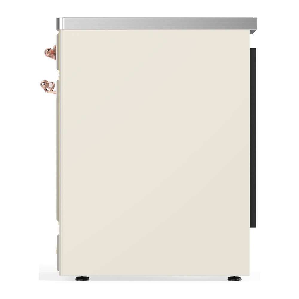 ILVE UMIB30NR3AWP Majestic III 30 inch Induction Range with 4 Elements, 4 cu. ft. Oven Capacity (Triple Glass Door, Antique White, Copper) 4 UMIB30NR3AWP-Right-Side