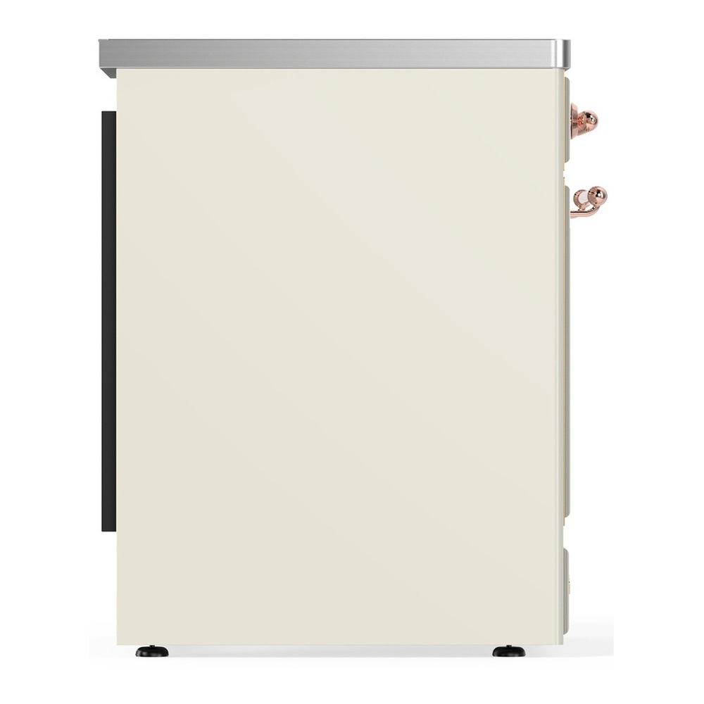 ILVE UMIB30NR3AWP Majestic III 30 inch Induction Range with 4 Elements, 4 cu. ft. Oven Capacity (Triple Glass Door, Antique White, Copper) 5 UMIB30NR3AWP-Left-Side