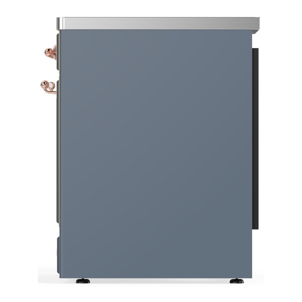 ILVE UMIB30NR3BGP Majestic III 30 inch Induction Range with 4 Elements, 4 cu. ft. Oven Capacity (Triple Glass Door, Blue Grey, Copper) 4 UMIB30NR3BGP-Right-Side