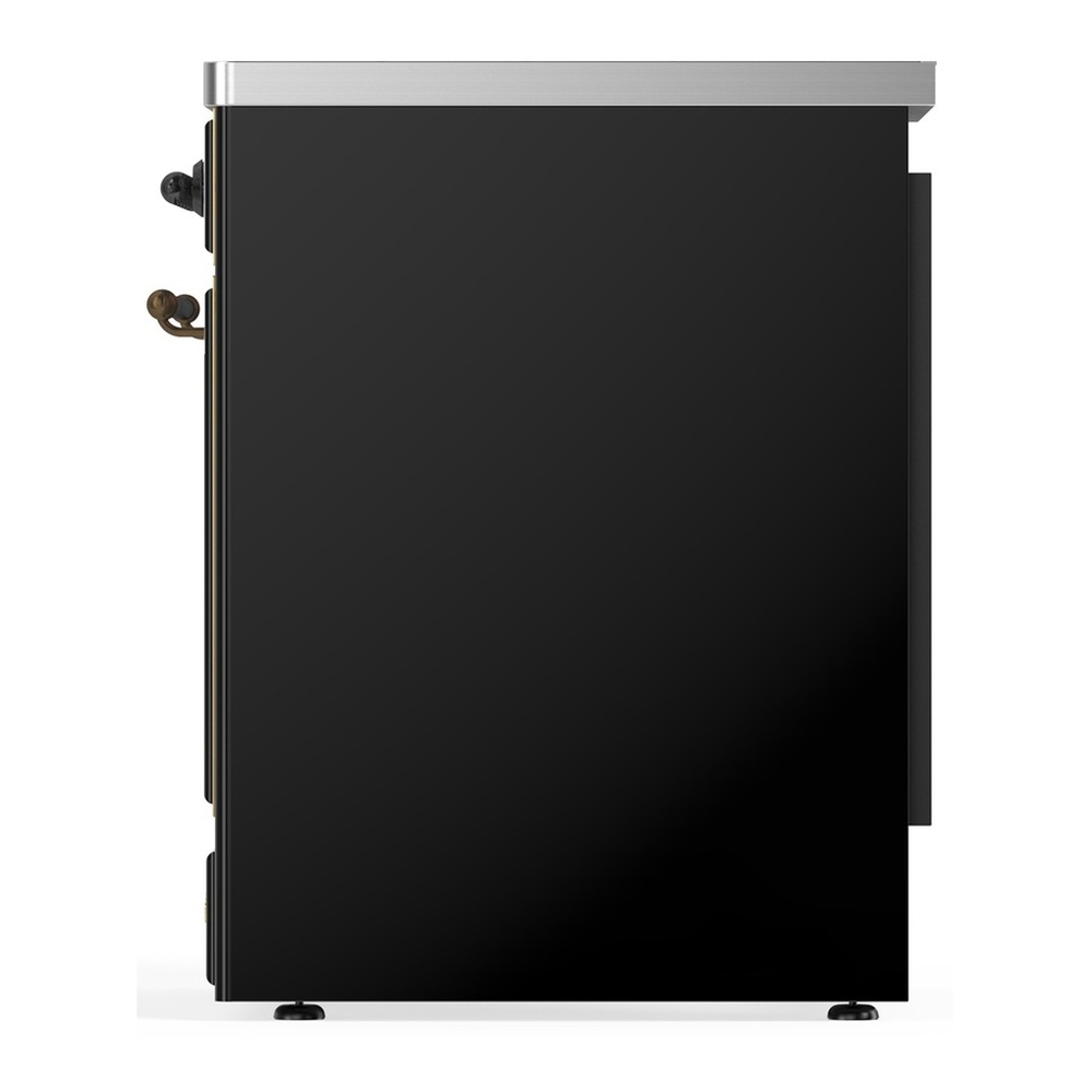 ILVE UMIB30NR3BKB Majestic III 30 inch Induction Range with 4 Elements, 4 cu. ft. Oven Capacity (Triple Glass Door, Glossy Black, Burnished) 4 UMIB30NR3BKB-Right-Side