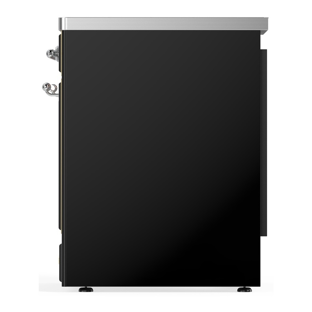 ILVE UMIB30NR3BKC Majestic III 30 inch Induction Range with 4 Elements, 4 cu. ft. Oven Capacity (Triple Glass Door, Glossy Black, Chrome) 4 UMIB30NR3BKC-Right-Side