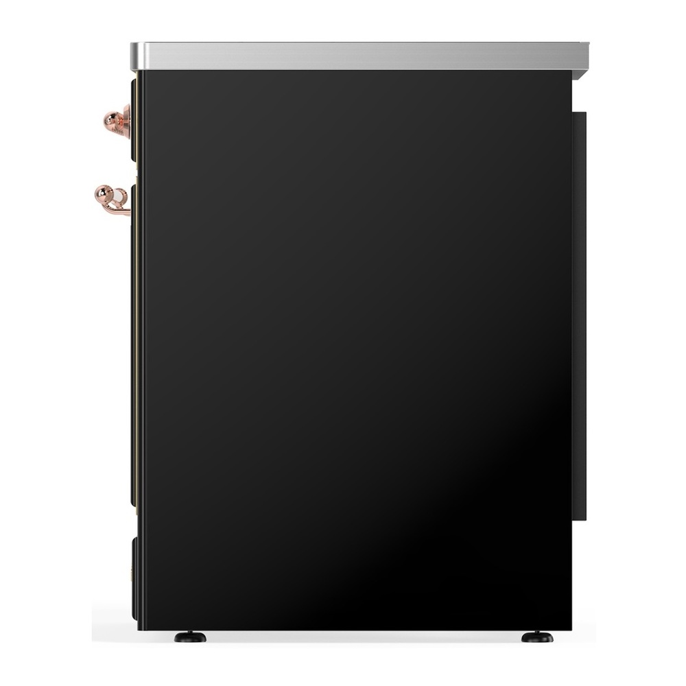 ILVE UMIB30NR3BKP Majestic III 30 inch Induction Range with 4 Elements, 4 cu. ft. Oven Capacity (Triple Glass Door, Glossy Black, Copper) 4 UMIB30NR3BKP-Right-Side