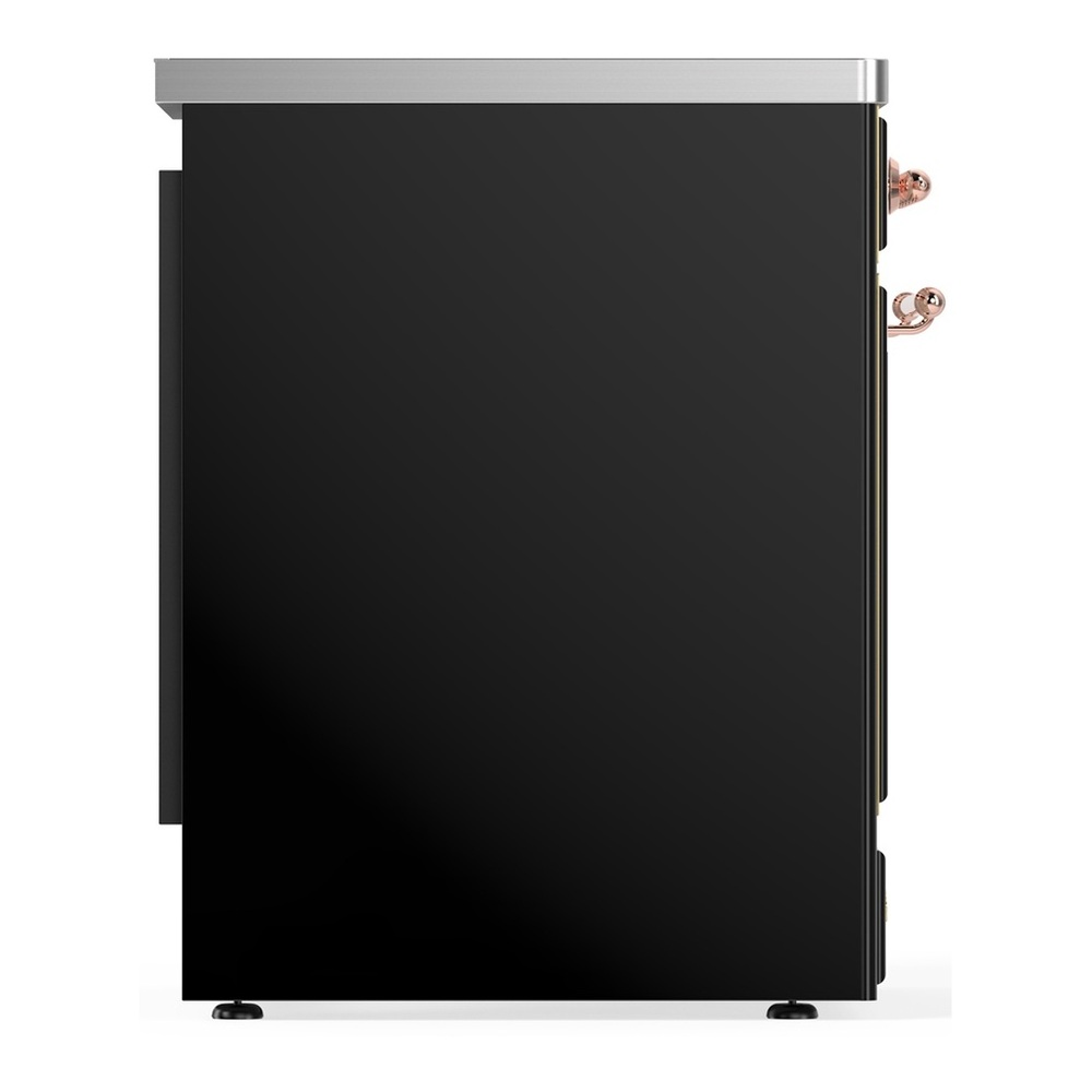 ILVE UMIB30NR3BKP Majestic III 30 inch Induction Range with 4 Elements, 4 cu. ft. Oven Capacity (Triple Glass Door, Glossy Black, Copper) 5 UMIB30NR3BKP-Left-Side