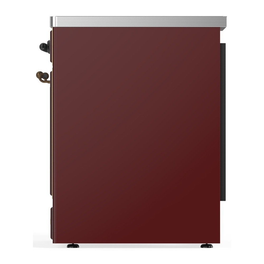 ILVE UMIB30NR3BUB Majestic III 30 inch Induction Range with 4 Elements, 4 cu. ft. Oven Capacity (Triple Glass Door, Burgundy, Burnished) 4 UMIB30NR3BUB-Right-Side