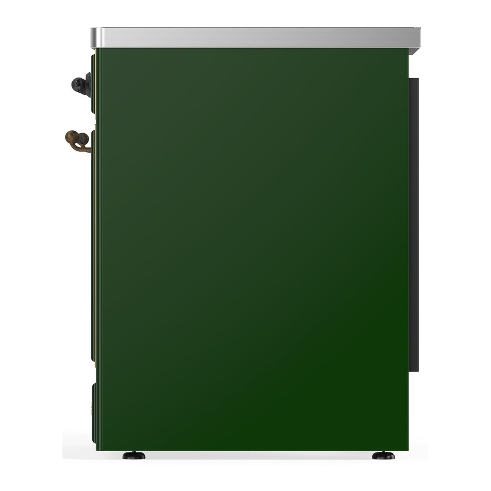 ILVE UMIB30NR3EGB Majestic III 30 inch Induction Range with 4 Elements, 4 cu. ft. Oven Capacity (Triple Glass Door, Emerald Green, Burnished) 4 UMIB30NR3EGB-Right-Side