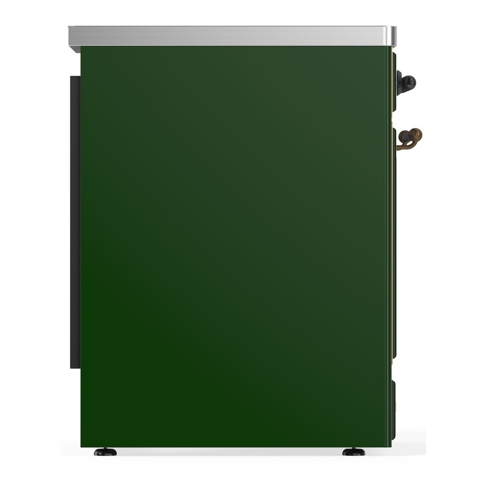 ILVE UMIB30NR3EGB Majestic III 30 inch Induction Range with 4 Elements, 4 cu. ft. Oven Capacity (Triple Glass Door, Emerald Green, Burnished) 5 UMIB30NR3EGB-Left-Side