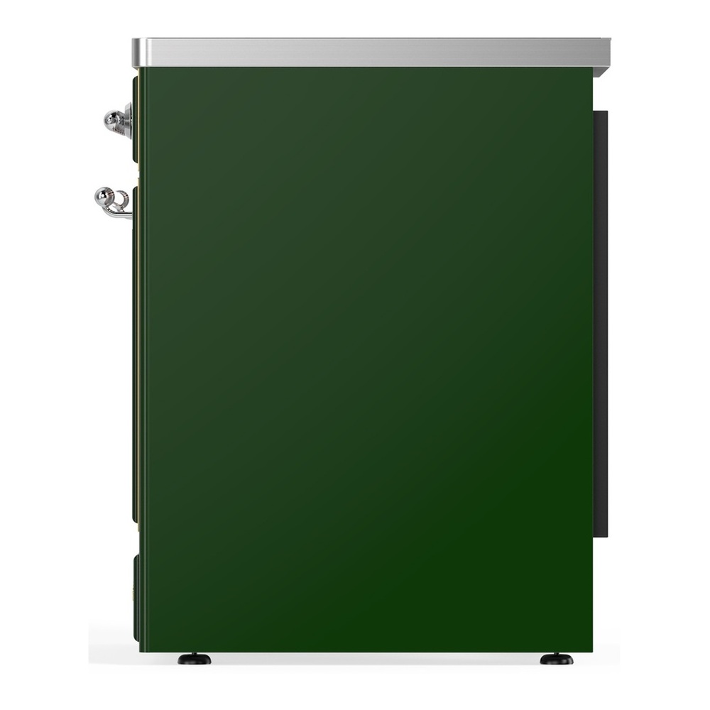 ILVE UMIB30NR3EGC Majestic III 30 inch Induction Range with 4 Elements, 4 cu. ft. Oven Capacity (Triple Glass Door, Emerald Green, Chrome) 4 UMIB30NR3EGC-Right-Side